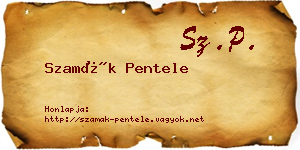 Szamák Pentele névjegykártya